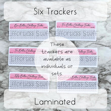 Load image into Gallery viewer, Pink Color Savings Challenge Number Design Tracker | Laminated Trackers | Fits A6 Envelopes | Savings Challenge | Dollar Challenges | Physical Product |