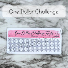 Load image into Gallery viewer, Pink Color Savings Challenge Number Design Tracker | Laminated Trackers | Fits A6 Envelopes | Savings Challenge | Dollar Challenges | Physical Product |