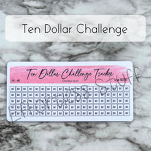 Load image into Gallery viewer, Pink Color Savings Challenge Number Design Tracker | Laminated Trackers | Fits A6 Envelopes | Savings Challenge | Dollar Challenges | Physical Product |