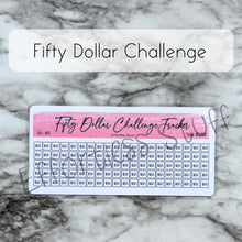 Load image into Gallery viewer, Pink Color Savings Challenge Number Design Tracker | Laminated Trackers | Fits A6 Envelopes | Savings Challenge | Dollar Challenges | Physical Product |