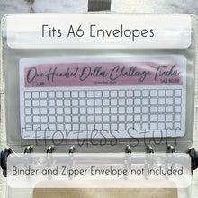 Load image into Gallery viewer, Purple Color Savings Challenge Blank Design Tracker | Laminated Trackers | Fits A6 Envelopes | Savings Challenge | Dollar Challenges | Physical Product |