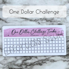 Load image into Gallery viewer, Purple Color Savings Challenge Blank Design Tracker | Laminated Trackers | Fits A6 Envelopes | Savings Challenge | Dollar Challenges | Physical Product |