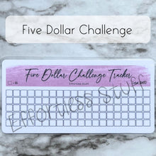 Load image into Gallery viewer, Purple Color Savings Challenge Blank Design Tracker | Laminated Trackers | Fits A6 Envelopes | Savings Challenge | Dollar Challenges | Physical Product |