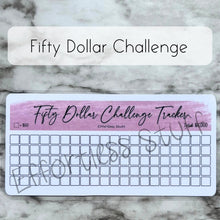 Load image into Gallery viewer, Purple Color Savings Challenge Blank Design Tracker | Laminated Trackers | Fits A6 Envelopes | Savings Challenge | Dollar Challenges | Physical Product |