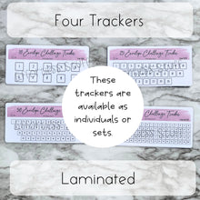 Load image into Gallery viewer, Purple Color Envelope Challenge Tracker Inserts | Laminated Trackers | Fits A6 Envelopes | Savings Challenge | Envelope Challenges | Physical Product |