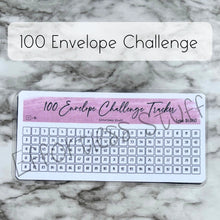 Load image into Gallery viewer, Purple Color Envelope Challenge Tracker Inserts | Laminated Trackers | Fits A6 Envelopes | Savings Challenge | Envelope Challenges | Physical Product |