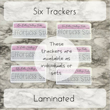 Load image into Gallery viewer, Purple Color Savings Challenge Number Design Tracker | Laminated Trackers | Fits A6 Envelopes | Savings Challenge | Dollar Challenges | Physical Product |