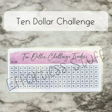 Load image into Gallery viewer, Purple Color Savings Challenge Number Design Tracker | Laminated Trackers | Fits A6 Envelopes | Savings Challenge | Dollar Challenges | Physical Product |