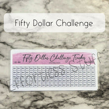 Load image into Gallery viewer, Purple Color Savings Challenge Number Design Tracker | Laminated Trackers | Fits A6 Envelopes | Savings Challenge | Dollar Challenges | Physical Product |