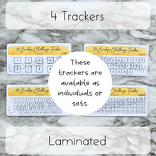 Load image into Gallery viewer, Yellow Color Envelope Challenge Tracker Inserts | Laminated Trackers | Fits A6 Envelopes | Savings Challenge | Envelope Challenges | Physical Product |