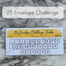 Load image into Gallery viewer, Yellow Color Envelope Challenge Tracker Inserts | Laminated Trackers | Fits A6 Envelopes | Savings Challenge | Envelope Challenges | Physical Product |