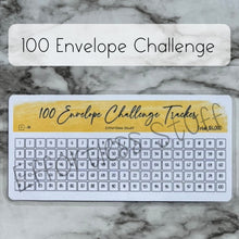 Load image into Gallery viewer, Yellow Color Envelope Challenge Tracker Inserts | Laminated Trackers | Fits A6 Envelopes | Savings Challenge | Envelope Challenges | Physical Product |