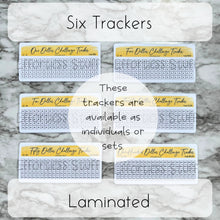 Load image into Gallery viewer, Yellow Color Savings Challenge Number Design Tracker | Laminated Trackers | Fits A6 Envelopes | Savings Challenge | Dollar Challenges | Physical Product |