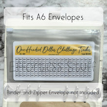 Load image into Gallery viewer, Yellow Color Savings Challenge Number Design Tracker | Laminated Trackers | Fits A6 Envelopes | Savings Challenge | Dollar Challenges | Physical Product |