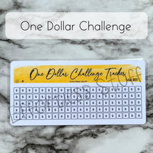 Load image into Gallery viewer, Yellow Color Savings Challenge Number Design Tracker | Laminated Trackers | Fits A6 Envelopes | Savings Challenge | Dollar Challenges | Physical Product |