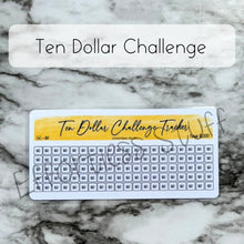 Load image into Gallery viewer, Yellow Color Savings Challenge Number Design Tracker | Laminated Trackers | Fits A6 Envelopes | Savings Challenge | Dollar Challenges | Physical Product |