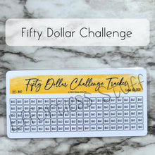 Load image into Gallery viewer, Yellow Color Savings Challenge Number Design Tracker | Laminated Trackers | Fits A6 Envelopes | Savings Challenge | Dollar Challenges | Physical Product |