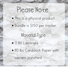 Load image into Gallery viewer, Weekly Monthly Savings Challenge Trackers | Version: 2 | Laminated Trackers | Set of 12 | Yearly Savings Challenge | Fits A6 Binders |