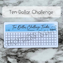 Load image into Gallery viewer, Blue Color Savings Challenge Blank Design Tracker | Laminated Trackers | Fits A6 Envelopes | Savings Challenge | Dollar Challenges | Physical Product |

