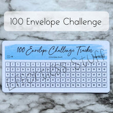 Load image into Gallery viewer, Blue Color Envelope Challenge Tracker Inserts | Laminated Trackers | Fits A6 Envelopes | Savings Challenge | Envelope Challenges | Physical Product |
