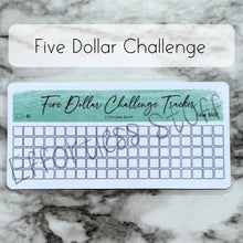 Load image into Gallery viewer, Green Color Savings Challenge Blank Design Tracker | Laminated Trackers | Fits A6 Envelopes | Savings Challenge | Dollar Challenges | Physical Product |
