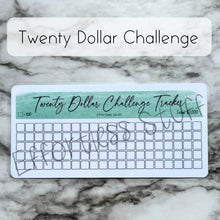 Load image into Gallery viewer, Green Color Savings Challenge Blank Design Tracker | Laminated Trackers | Fits A6 Envelopes | Savings Challenge | Dollar Challenges | Physical Product |
