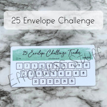 Load image into Gallery viewer, Green Color Envelope Challenge Tracker Inserts | Laminated Trackers | Fits A6 Envelopes | Savings Challenge | Envelope Challenges | Physical Product |
