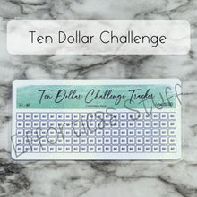 Load image into Gallery viewer, Green Color Savings Challenge Number Design Tracker | Laminated Trackers | Fits A6 Envelopes | Savings Challenge | Dollar Challenges | Physical Product |
