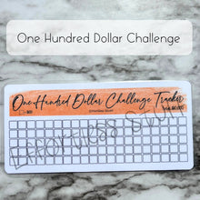Load image into Gallery viewer, Orange Color Savings Challenge Blank Design Tracker | Laminated Trackers | Fits A6 Envelopes | Savings Challenge | Dollar Challenges | Physical Product |
