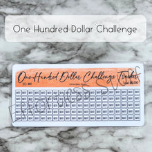 Load image into Gallery viewer, Orange Color Savings Challenge Number Design Tracker | Laminated Trackers | Fits A6 Envelopes | Savings Challenge | Dollar Challenges | Physical Product |
