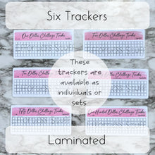 Load image into Gallery viewer, Pink Color Savings Challenge Blank Design Tracker | Laminated Trackers | Fits A6 Envelopes | Savings Challenge | Dollar Challenges | Physical Product |
