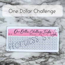 Load image into Gallery viewer, Pink Color Savings Challenge Number Design Tracker | Laminated Trackers | Fits A6 Envelopes | Savings Challenge | Dollar Challenges | Physical Product |
