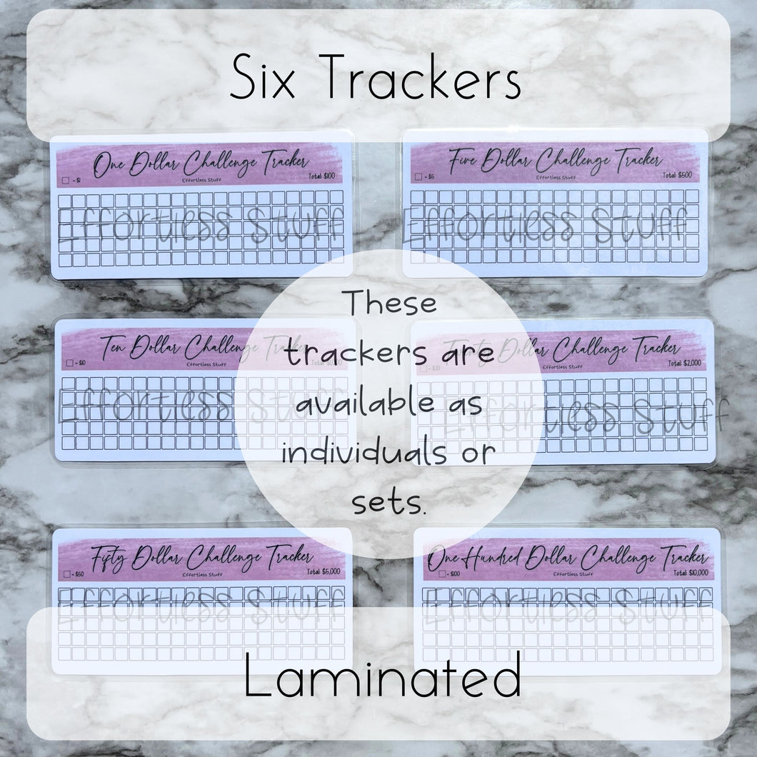 Purple Color Savings Challenge Blank Design Tracker | Laminated Trackers | Fits A6 Envelopes | Savings Challenge | Dollar Challenges | Physical Product |