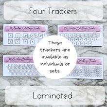 Load image into Gallery viewer, Purple Color Envelope Challenge Tracker Inserts | Laminated Trackers | Fits A6 Envelopes | Savings Challenge | Envelope Challenges | Physical Product |

