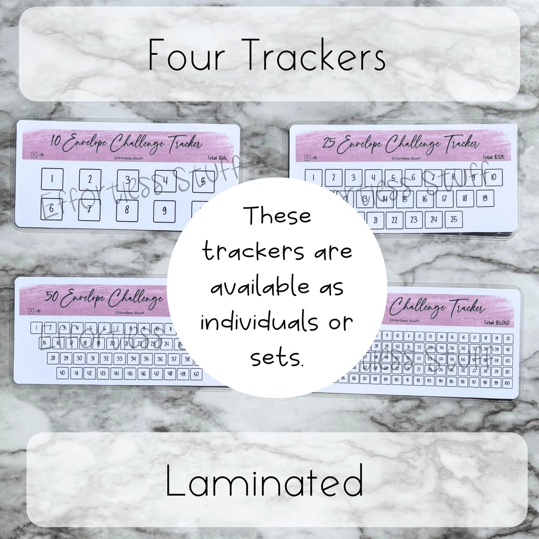 Purple Color Envelope Challenge Tracker Inserts | Laminated Trackers | Fits A6 Envelopes | Savings Challenge | Envelope Challenges | Physical Product |
