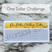 Load image into Gallery viewer, Yellow Color Savings Challenge Number Design Tracker | Laminated Trackers | Fits A6 Envelopes | Savings Challenge | Dollar Challenges | Physical Product |

