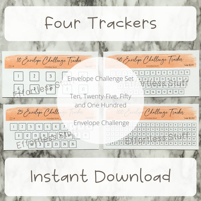 Printable Orange Color Envelope Tracker Insert| Fits Size A6 Envelope | Envelope Challenge |