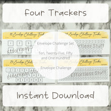 Load image into Gallery viewer, Printable Yellow Color Envelope Tracker Insert| Fits Size A6 Envelope | Envelope Challenge |
