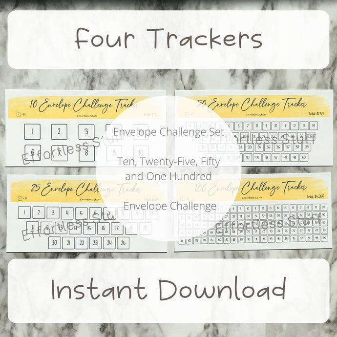 Printable Yellow Color Envelope Tracker Insert| Fits Size A6 Envelope | Envelope Challenge |