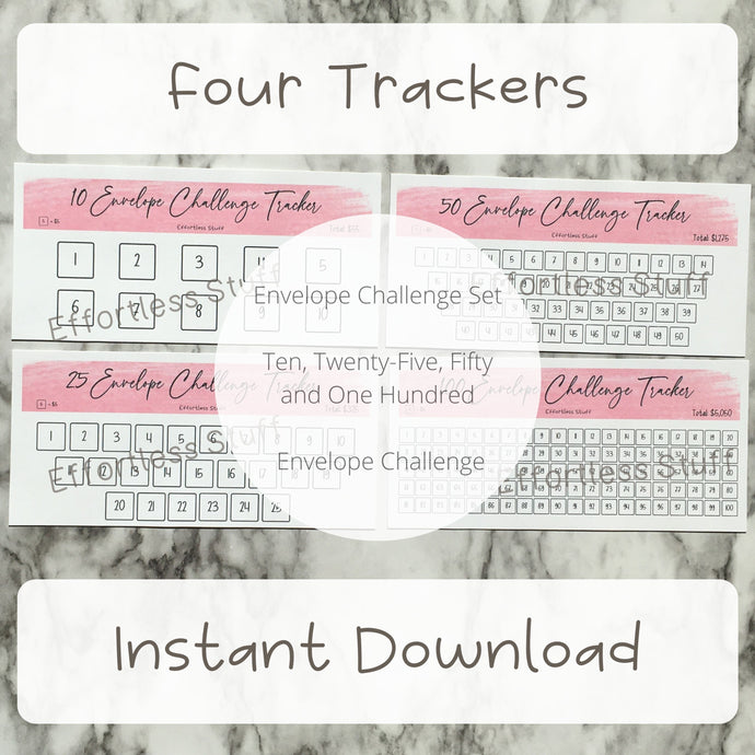 Printable Pink Color Envelope Tracker Insert| Fits Size A6 Envelope | Envelope Challenge |