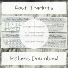 Load image into Gallery viewer, Printable Gray Color Envelope Tracker Insert| Fits Size A6 Envelope | Envelope Challenge |
