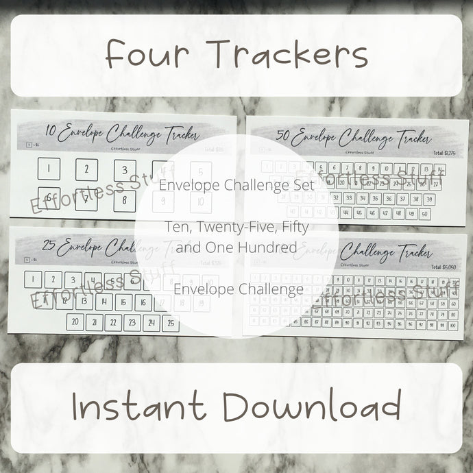 Printable Gray Color Envelope Tracker Insert| Fits Size A6 Envelope | Envelope Challenge |