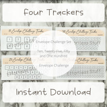 Load image into Gallery viewer, Printable Cream Color Envelope Tracker Insert| Fits Size A6 Envelope | Envelope Challenge |

