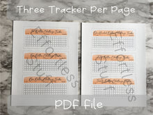 Load image into Gallery viewer, Printable Orange Color Savings Blank Design Tracker | Fits Size A6 Envelope | Dollar Challenge |
